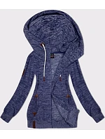 Fleecová mikina bez knoflíků navy blue melange (2310) Fleecová mikina bez knoflíků navy blue melange (2310)