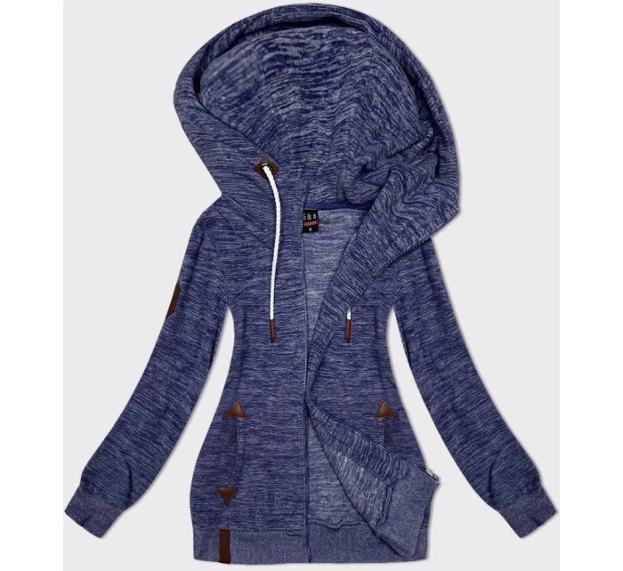 Tmavě modrá melanžová rozepínací polarová (fleecová) mikina (2310) Tmavě modrá melanžová rozepínací polarová (fleecová) mikina (2310)