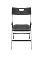 STOLEK PRO CATERING KOMPAKTNÍ STOLEK 86,5x86,5x71 cm a 4 SEDÁTKA ČERNÝ