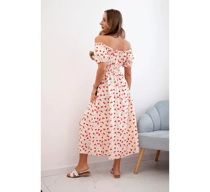 Dámské maxi šaty s květinami a model 21000875 - K-Fashion