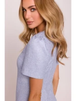 M855 Mini šaty áčkového střihu - světle modré