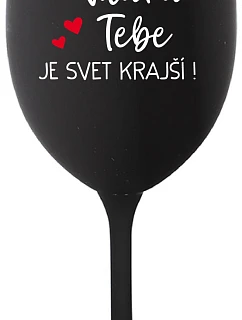 JE  čierny pohár na víno 350 ml model 22163866 - Giftela