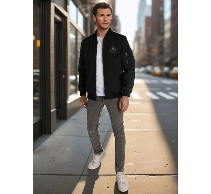 Pánská přechodná bunda bomber černá Dstreet TX5029