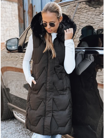 Dámská prošívaná vesta černá FashionStreet TY5262