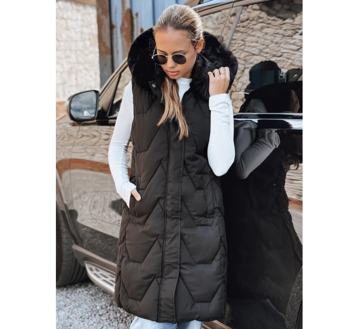 Dámská prošívaná vesta černá FashionStreet TY5262