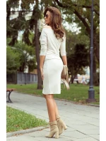 Dámské sportovní šaty v béžové melanžové barvě 13-109