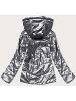 Oboustranná šedá dámská bunda s kapucí model 17099291 - S'WEST