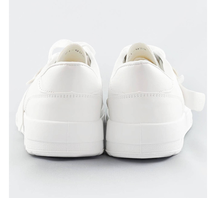 Bílé dámské šněrovací tenisky sneakers (21-Q22)