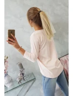 Halenka s 3D grafikou Bird powder pink