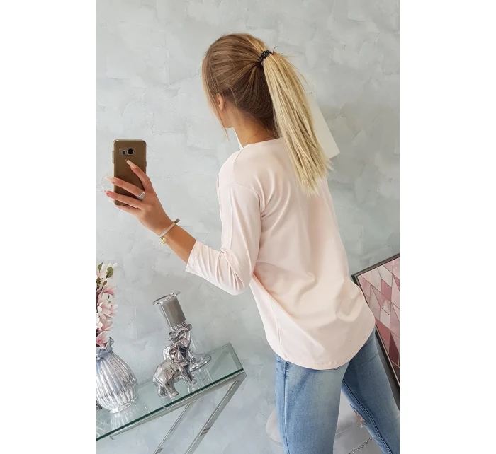 Halenka s 3D grafikou Bird powder pink