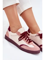 Dámské Kožené Tenisky model 21703133 Béžové - Zazoo