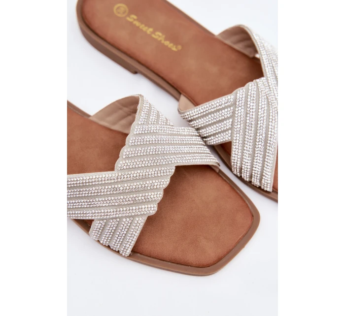 Dámské ploché stříbrné s kamínky model 21997971 - Boto Dámské ploché stříbrné s kamínky model 21997971 - Boto