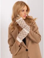 Rękawiczki AT RK model 19367656 jasny beżowy - FPrice Rękawiczki AT RK model 19367656 jasny beżowy - FPrice