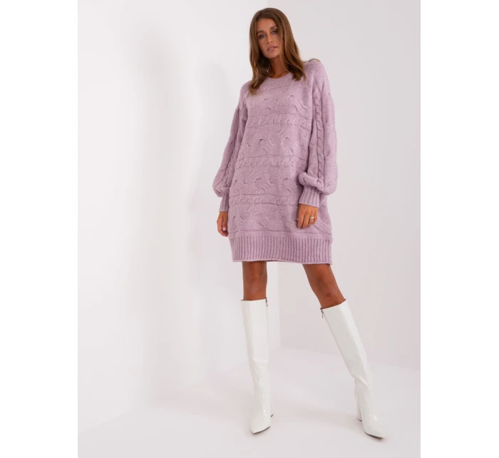 Sweter AT SW model 18895481 jasny fioletowy - FPrice Sweter AT SW model 18895481 jasny fioletowy - FPrice