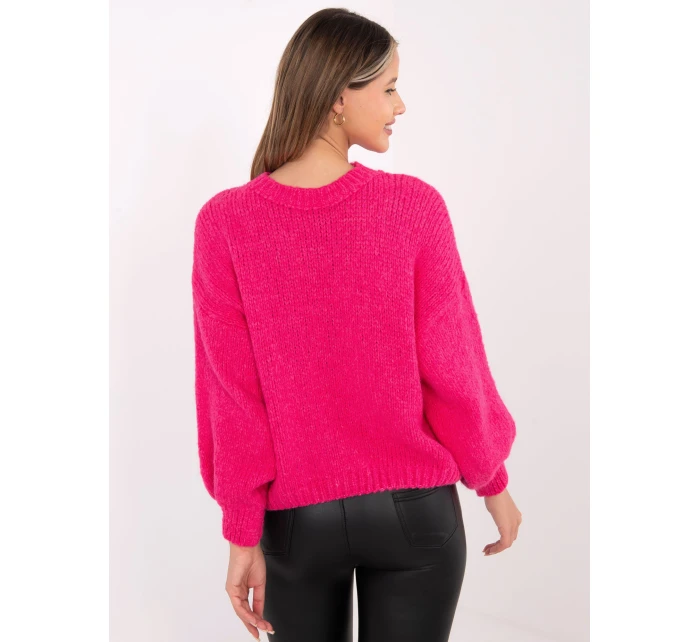 Sweter MI SW model 21801845 fuksjowy - FPrice Sweter MI SW model 21801845 fuksjowy - FPrice