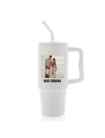 Personalizovaná termoska s barevným víčkem s fotografií 