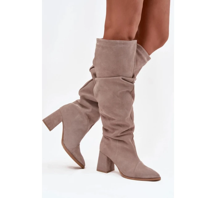 Kozačky na podpatku  model 219403 Step in style