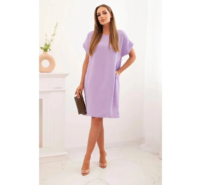 Šaty s kapsami světle fialová Šaty s kapsami světle fialová