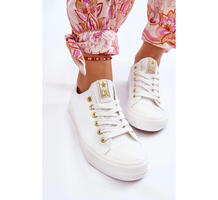 Dámské Klasické Tenisky Bílé a zlatá model 21607873 - EVENTO