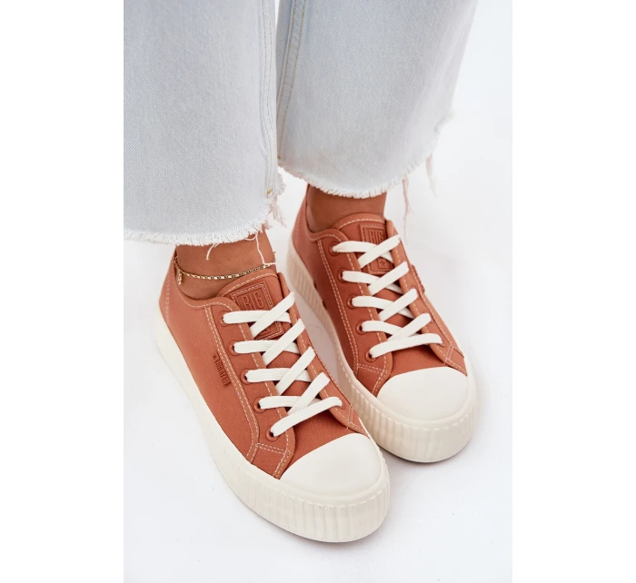 Dámské textilní tenisky na platformě Big Star RR274778 Oranžové Dámské textilní tenisky na platformě Big Star RR274778 Oranžové