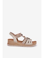 Dámské Sandály Na Klíně S Ozdobami Světle Béžové Inblu RV000015