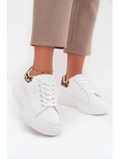 Dámské Tenisky Na Platformě Big Star model 21705702 Bílé Leopardí - Big Star Shoes