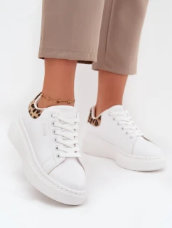 Dámské Tenisky Na Platformě Big Star model 21705702 Bílé Leopardí - Big Star Shoes