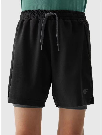 Chlapecké sportovní rychleschnoucí šortky 4F - černé