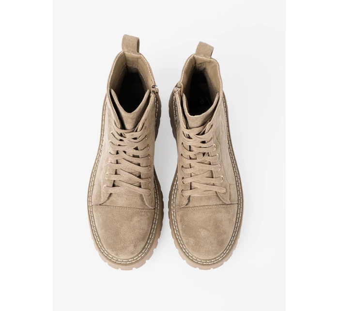 Klasické kotníčkové boty hnědé dámské platforma Klasické kotníčkové boty hnědé dámské platforma