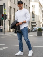 męskie slim fit niebieskie model 22022532 - FashionStreet