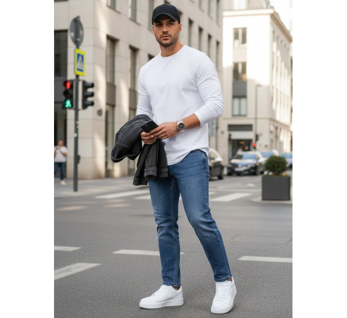 męskie slim fit niebieskie model 22022532 - FashionStreet