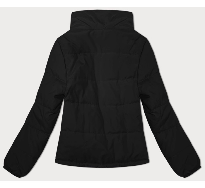 Černá prošívaná dámská bunda se stojáčkem (16M2382-392)