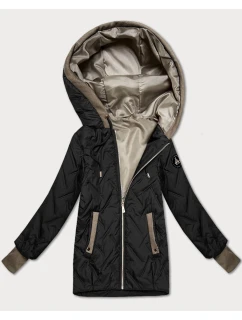 Černá dámská bunda s vsadkami model 21322564 - S'WEST