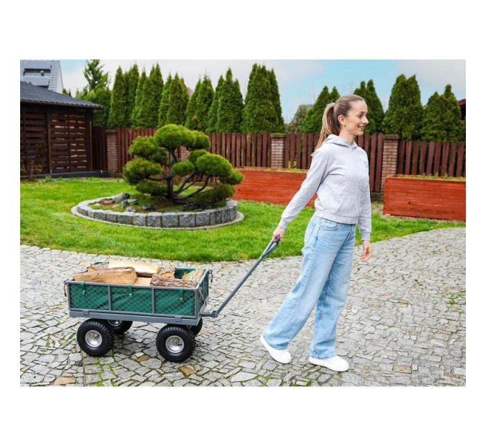 ZAHRADNÍ VOZÍK S PŘÍVĚSEM NA KOLEČKÁCH 270 KG