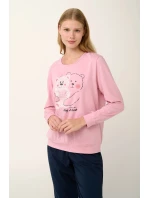 Dámské bavlněné pyžamo s manžetami model 20617616 - Vamp