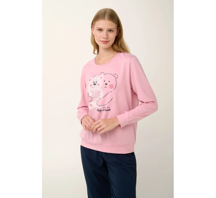 Dámské bavlněné pyžamo s manžetami model 20617616 - Vamp