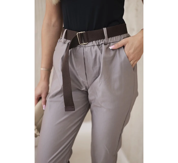 Voskované kalhoty s páskem fango