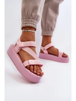 Dámské sandály na platformě Big Star model 21652637 růžové - Big Star Shoes Dámské sandály na platformě Big Star model 21652637 růžové - Big Star Shoes