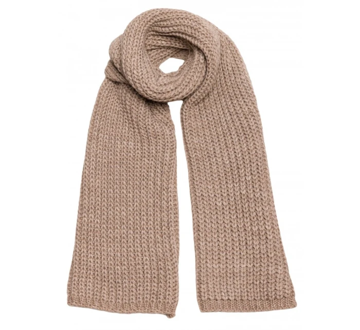 model 21417250 Žebrovaná šála béžová - Moe