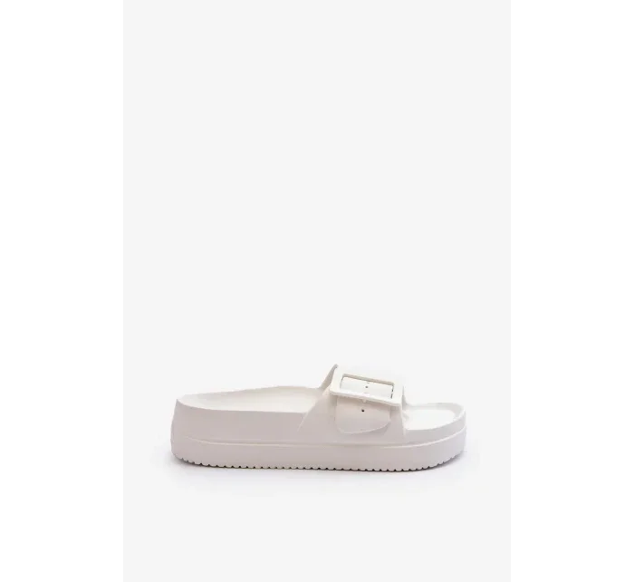 Dámské pěnové pantofle na platformě Big Star - bílá