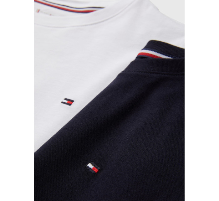 Chlapecké tričko TH ORIGINAL 2-PACK FLAG T-SHIRTS UB0UB003100S0 bílá/tmavě modrá - Tommy Hilfiger