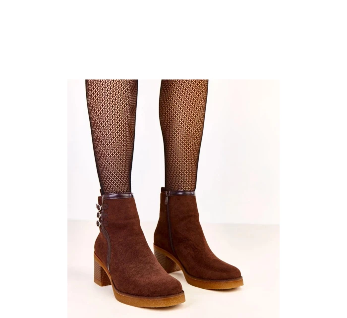 Boty na podpatku model 219643 Solea Boty na podpatku model 219643 Solea