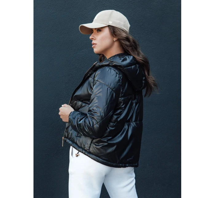 Dámská přechodná bunda s kapucí ARON černá FashionStreet TY4412