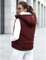 Dámská prošívaná vesta LIKEHUGS vínová FashionStreet TY4976