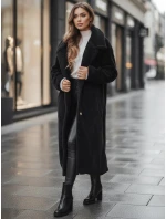 Dámský zimní kabát teddy s kožešinou dlouhý černý FashionStreet NY0760z