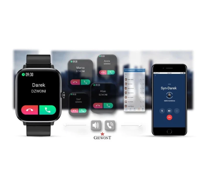Chytré hodinky Giewont Black GW230-2