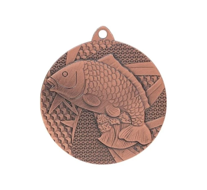 Bronzová medaile - rybolov - ryba - ocelová medaile