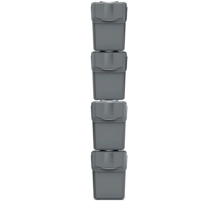 Odpadkový koš 20 l SORTIBOX SET4 PACKY ŠEDÉHO KAMENE dětské