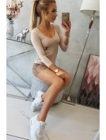 Body s potiskem pistole béžové Body s potiskem pistole béžové