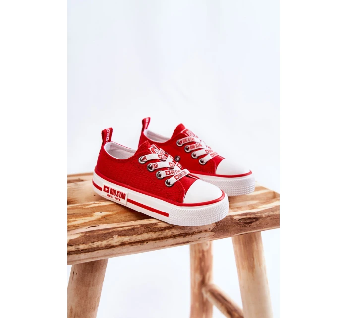 Dětské látkové tenisky BIG STAR model 21594696 červená - Big Star Shoes Dětské látkové tenisky BIG STAR model 21594696 červená - Big Star Shoes